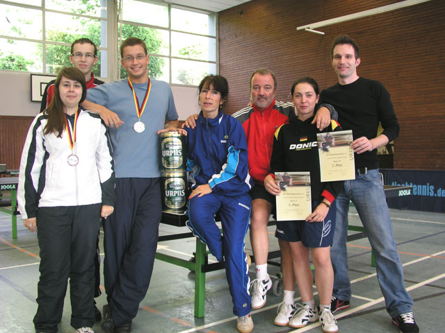 Das starke Saar05-Team: Laura, Niclas, Christian, Sabine, Rainer, Sabine, Michael